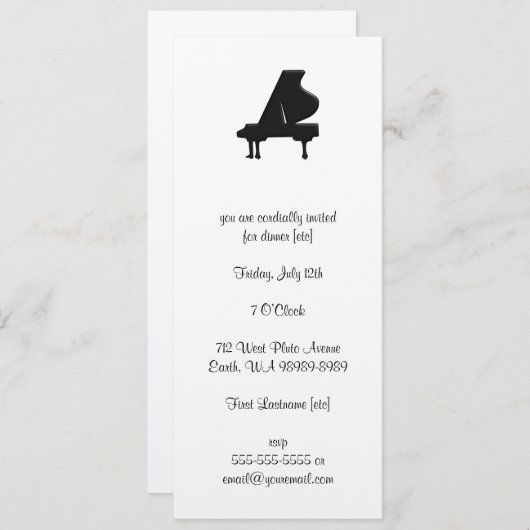 Piano Einladung (Vorne/Hinten)