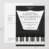Piano Elegant Piano Recital & Program Einladung (Vorne/Hinten)
