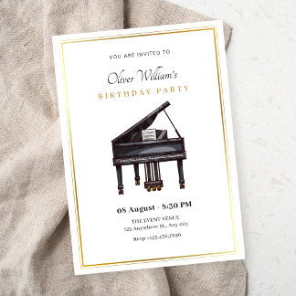 Piano Eleganter Geburtstag Einladung