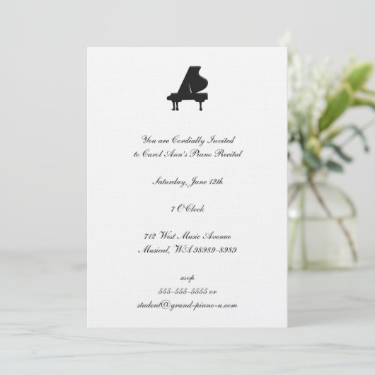 Piano-Erwägung Einladung (Stehend Vorderseite)