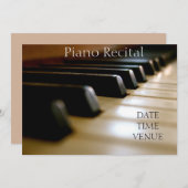 Piano-Erwägung elegante stilvolle Leistung Einladung (Vorne/Hinten)