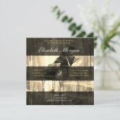 Piano Erwägung Gold Einladung (Stehend Vorderseite)