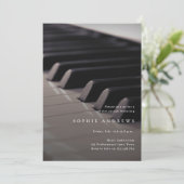 Piano Erwägung Klasse Minimal Einladung (Stehend Vorderseite)