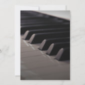 Piano Erwägung Klasse Minimal Einladung (Rückseite)