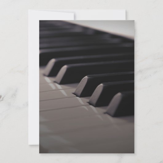 Piano Erwägung Klasse Minimal Einladung (Rückseite)