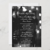 Piano-Erwägung mit Bokeh Lights Einladung (Vorderseite)