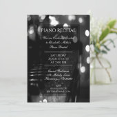 Piano-Erwägung mit Bokeh Lights Einladung (Stehend Vorderseite)