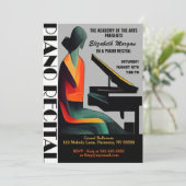 Piano Erwägung Moderne minimale Abstrakte Einladun Einladung (Stehend Vorderseite)