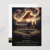 Piano Erwägungsgrund Baby Grand Einladungspostkarte (Vorne/Hinten)