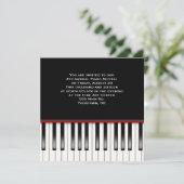 Piano Erwägungsgrund Tastatur Einladung (Stehend Vorderseite)