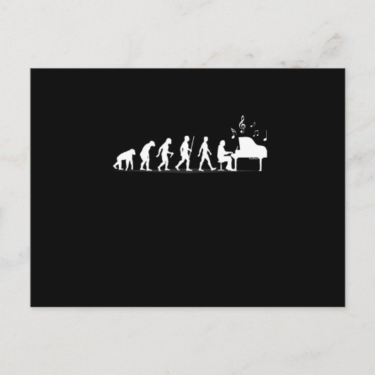 Piano-Evolution Feiertagspostkarte (Vorderseite)