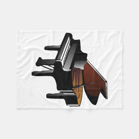 Piano Fleecedecke (Vorderseite (Horizontal))