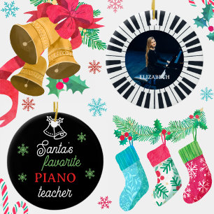 Piano-Foto-Pianist von Santa Lieblings Keramik Ornament