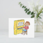 Piano Fun Postkarte (Stehend Vorderseite)