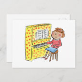 Piano Fun Postkarte (Vorne/Hinten)