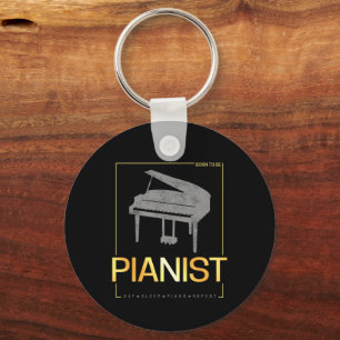 Piano Geboren, Pianist Musiker Vintagen Design Schlüsselanhänger
