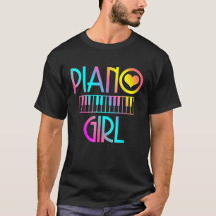 Piano Girl Musical Pianist Keyboard Niedlich T-Shirt