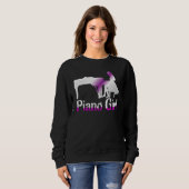 Piano Girl Musician Pianist Sweatshirt (Vorne ganz)