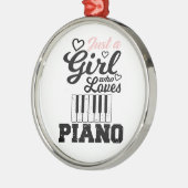 Piano Girl Ornament Aus Metall (Links)