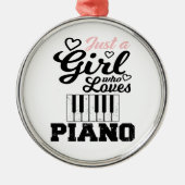 Piano Girl Ornament Aus Metall (Vorne)
