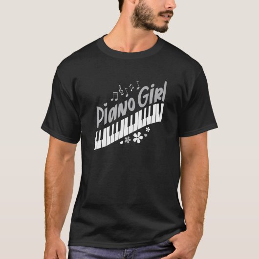 Piano Girl  Pianist Music Keyboardist Musician Out T-Shirt (Vorderseite)