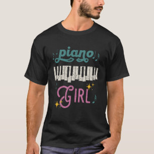 Piano Girl Pianist Pianist Musiker 1 T-Shirt