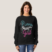 Piano Girl Pianist Piano Player Keyboard Sweatshirt (Vorne ganz)