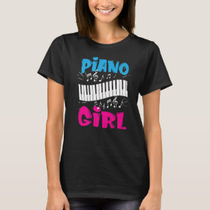 Piano Girl Pianistin Musik Klaviermusik Klaviermus T-Shirt