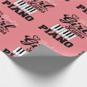 Piano Girl Wrapping Paper Geschenkpapier (Ecke)