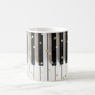 Piano-Goldfolie Confetti Kaffeetasse