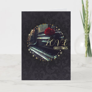 Piano - Grußkarte Ankündigung