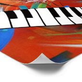 Piano Guitar Saxophone Musik Wahnsinn Poster (Ecke)