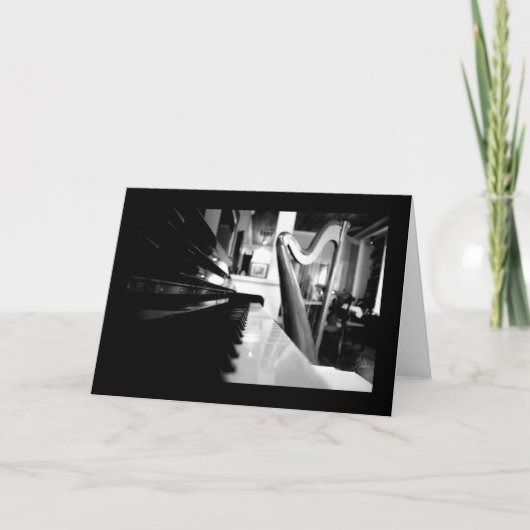 Piano & Harp [Grußkarte] Karte (Vorderseite)