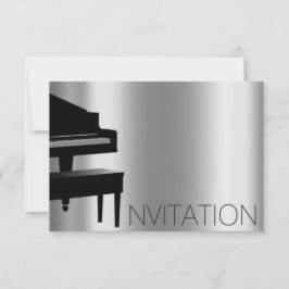 Piano Hause Concept Minimalismus Vip Black Aqua Einladung