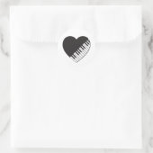 Piano Heart Sticker (Tasche)