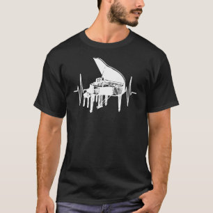 Piano Heartbea Pianist Keyboard T-Shirt
