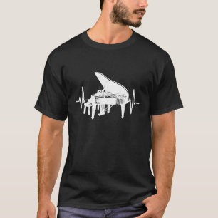 Piano Heartbeat Shirt Lover Pianist Keyboard