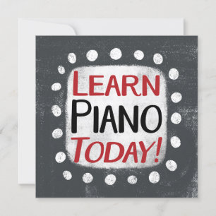 Piano Heute Grußkarte lernen Karte