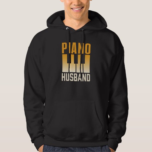 Piano Husband Instrument Musician Pianist Player Hoodie (Vorderseite)