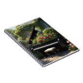 Piano in Bloom- Gartenmalerei Notizblock (Rechte Seite)