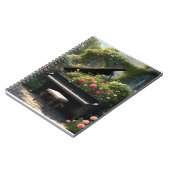 Piano in Bloom- Gartenmalerei Notizblock (Linke Seite)