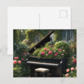 Piano in Bloom- Gartenmalerei Postkarte (Vorne/Hinten)