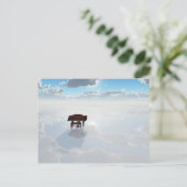 Piano in dramatische weiße Landschaft Postkarte (Stehend Vorderseite)