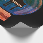 Piano in einem Schneeglobe Geschenkpapier (Ecke)