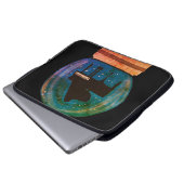 Piano in einem Schneeglobe Laptopschutzhülle (Vorne Knopf)