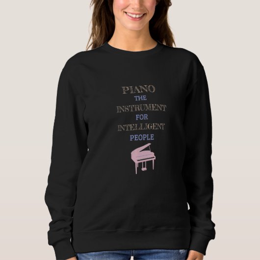 Piano Instrument For Intelligent People Retro Peac Sweatshirt (Vorderseite)