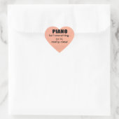 Piano ist nicht alles Herz Sticker (Tasche)
