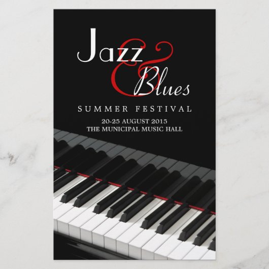 Piano Jazz Blues Music Concept Flyer (Vorne)
