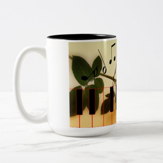 Piano-Kaffee-Tasse Zweifarbige Tasse (Links)