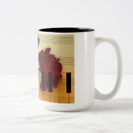 Piano-Kaffee-Tasse Zweifarbige Tasse